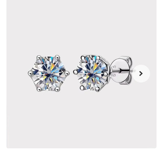 Moissanite Stud Earrings